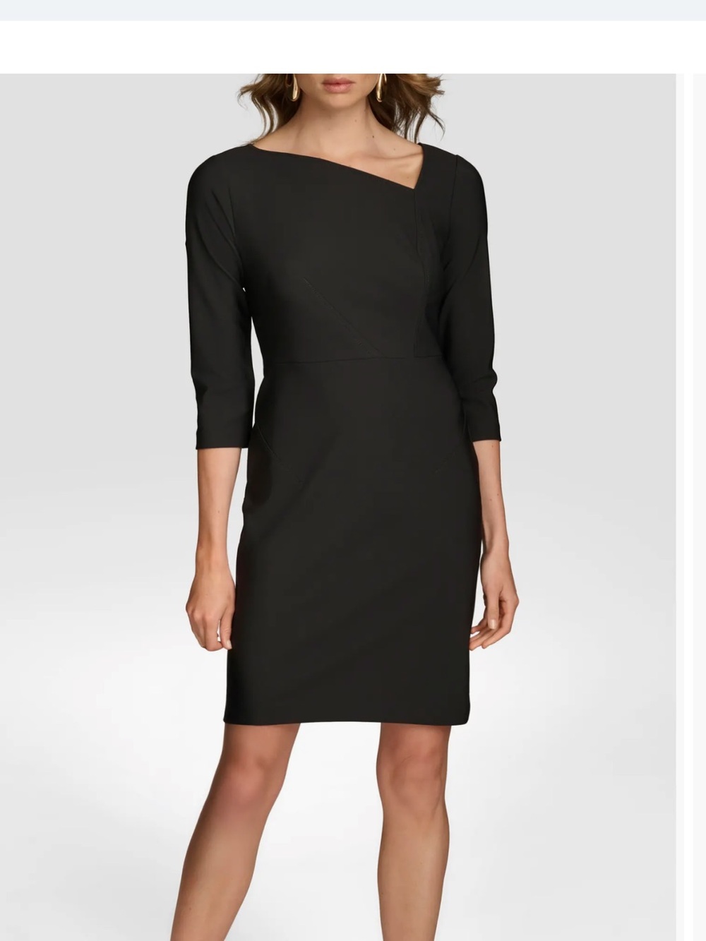 Donna Karan Black asymmetrical dress